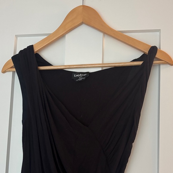 bebe Rouched Black Dress - Picture 6 of 7